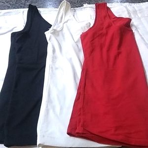 Tank tops Size small colors red, black and white